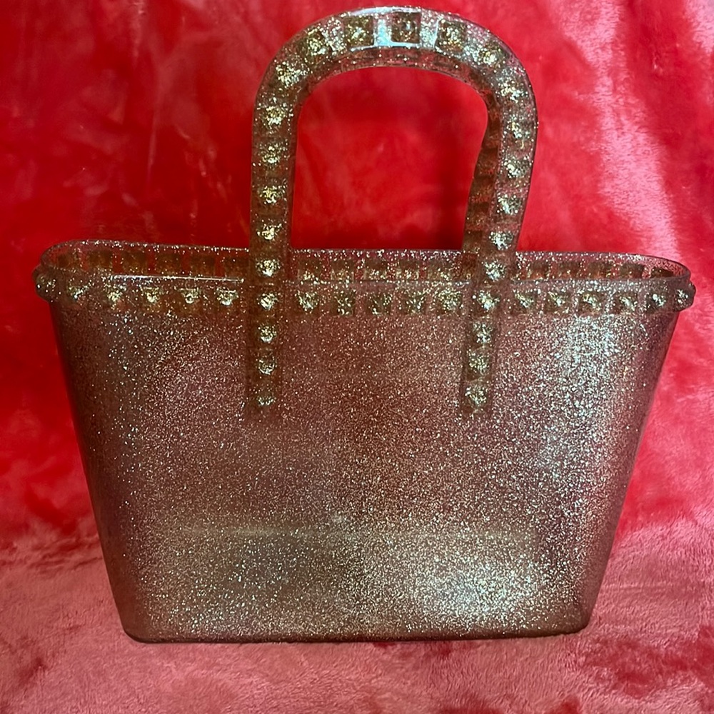 Gold Sparkly Jelly Purse
